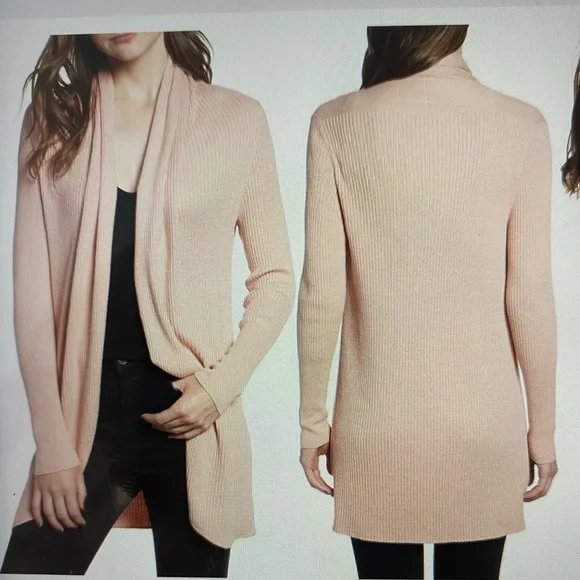 Leith soft ribbed shawl cardigan sweater - Picture 6 of 6